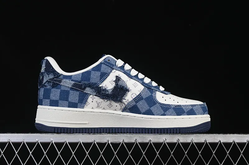 All categories Nk Air Force 1 Air Force series Nk Air Force 1 Low Air Force low-top Nike Air Force 1'07 Low joint white navy blue Air Force 1 low-top casual sneakers YF9511-816